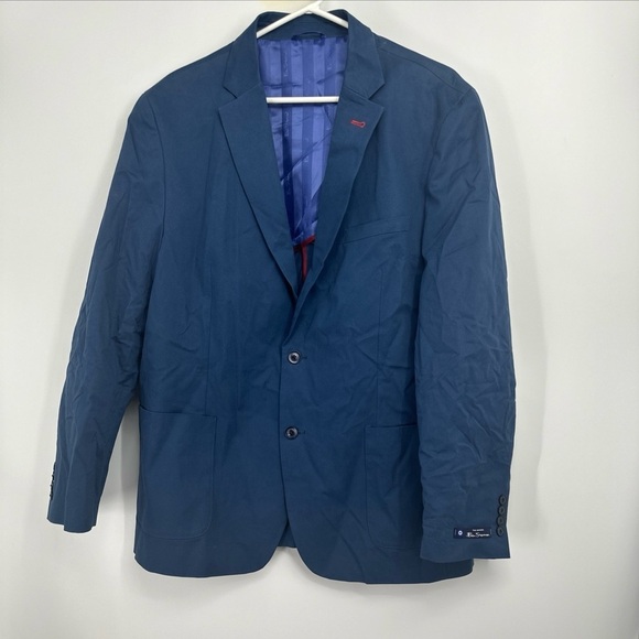 Ben Sherman Men's 44R Fluke Blazer Sport Coat Navy Blue Marine new